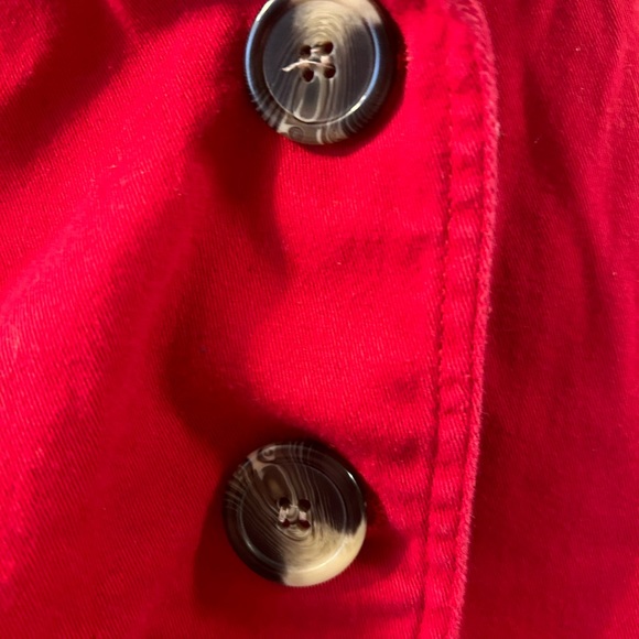 CLASSIC BLUES RED DENIM SHACKET BUTTON POCKETS 2X vintage - Picture 4 of 8